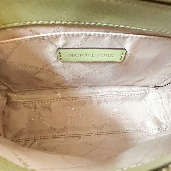 Michael Kors Sheila Small Satchel Shoulder Crossbody Bag Light Sage - Picture 9 of 12